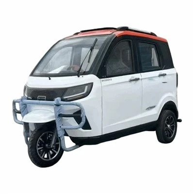 Shtamplangan korpusli elektr yo'lovchi uch g'ildirakli velosiped